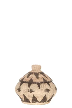 Printed Rattan Basket Jill - Small | Natural... | Little Soho Living | Little Soho