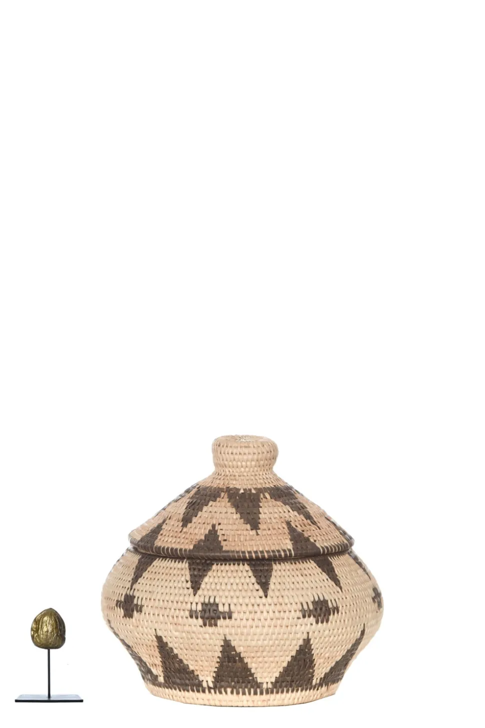 Printed Rattan Basket Jill - Small | Natural... | Little Soho Living | Little Soho