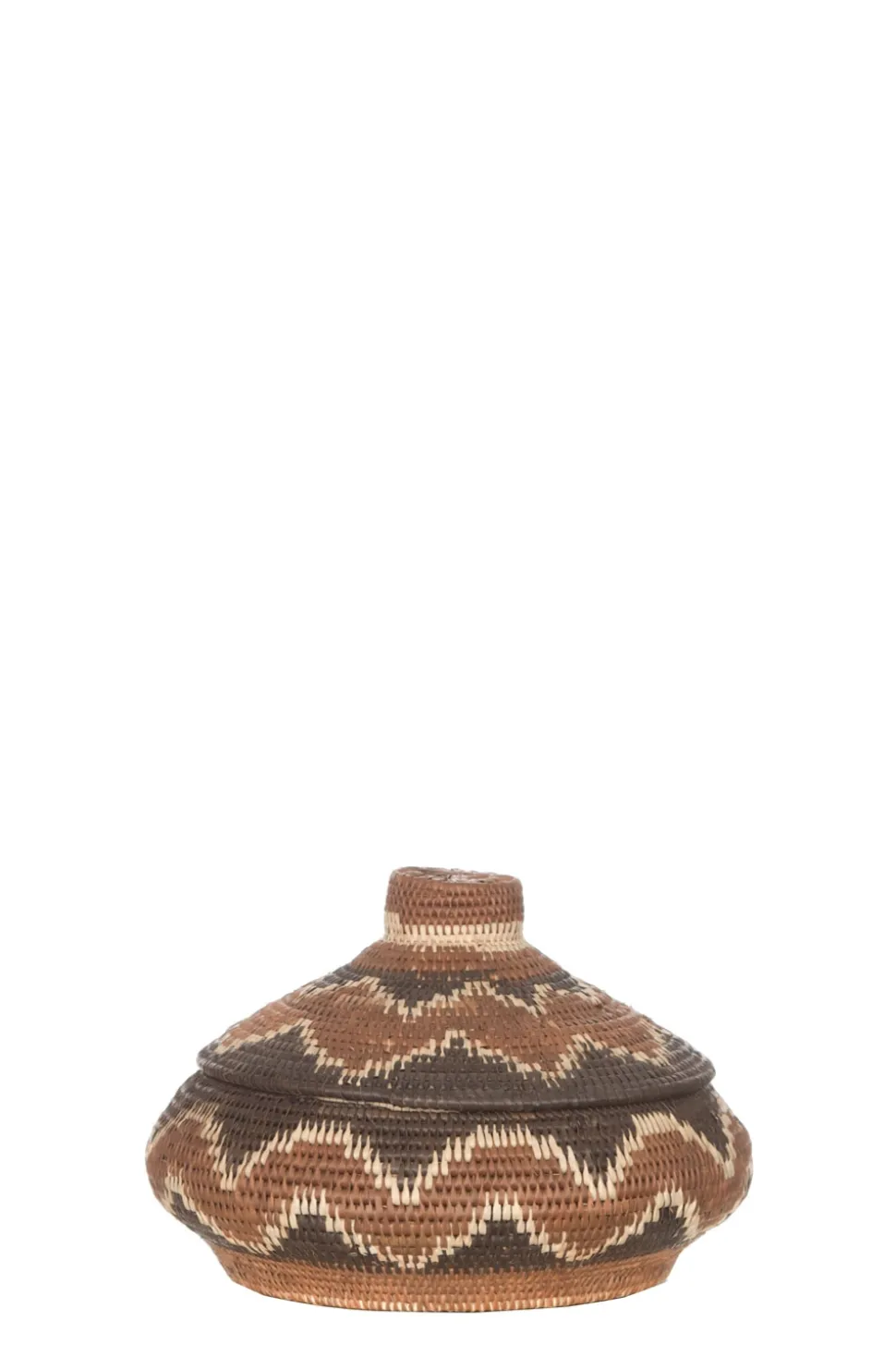 Printed Rattan Basket Norah - Small | Brown... | Little Soho Living | Little Soho