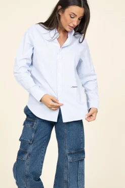 Recycled Cotton Blouse The Oxford | Blue... | Mercer | Little Soho