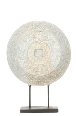 Round Ornament On A Stand Kean | White... | Little Soho Living | Little Soho