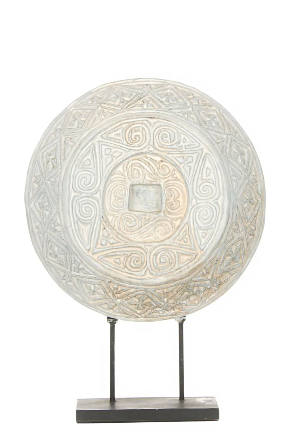 Round Ornament On A Stand Kean | White... | Little Soho Living | Little Soho