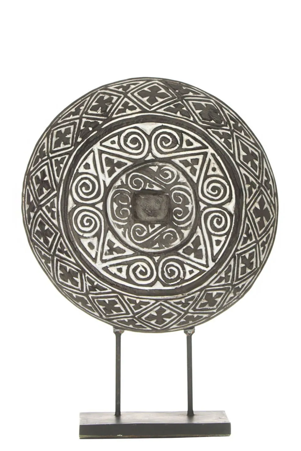 Round Ornament On A Stand Lewis | Black... | Little Soho Living | Little Soho