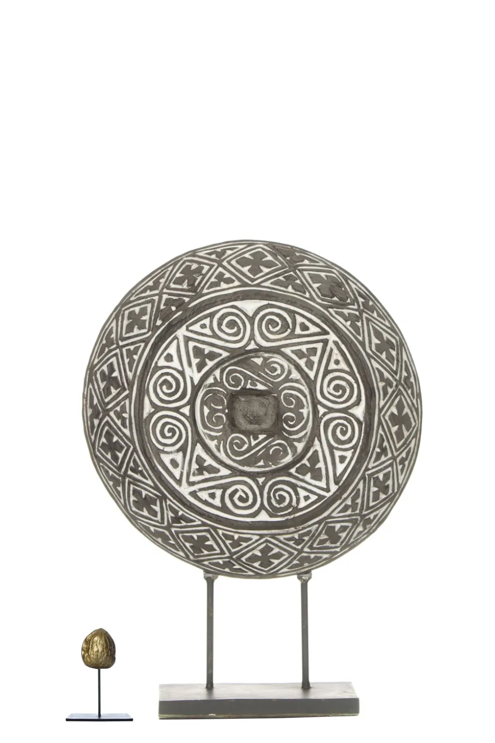 Round Ornament On A Stand Lewis | Black... | Little Soho Living | Little Soho