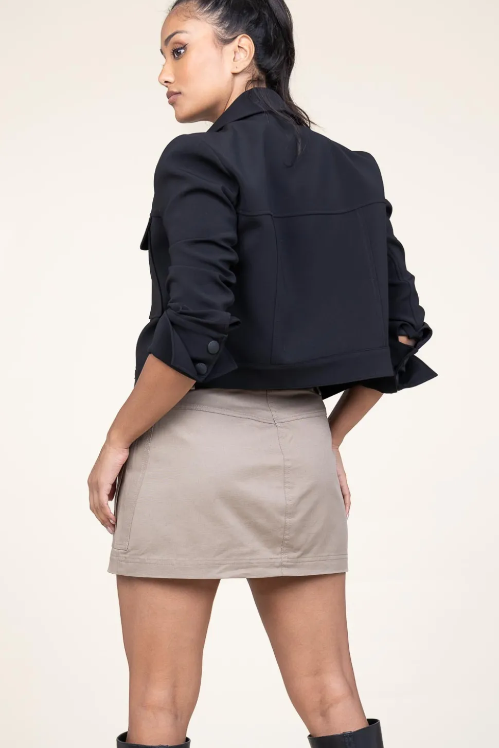 Safari Mini Skirt Wallie | Taupe... | Second Female | Little Soho