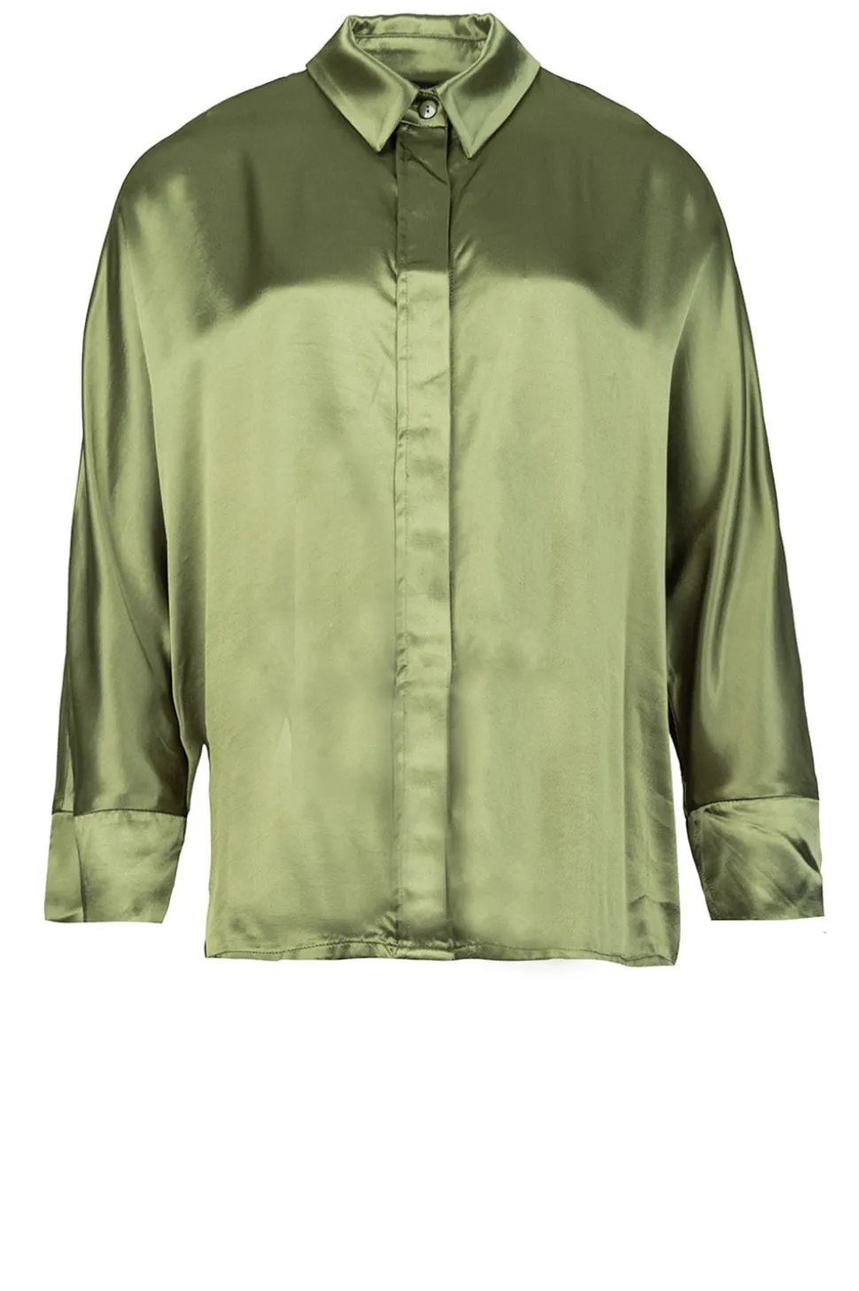 Satin Blouse Maia | Green... | Greek Archaic Kori | Little Soho
