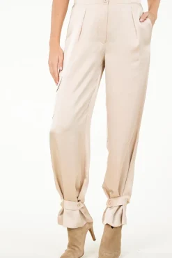 Satin Cargo Pants Harlow | Beige... | Dante 6 | Little Soho