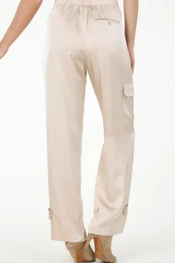 Satin Cargo Pants Harlow | Beige... | Dante 6 | Little Soho