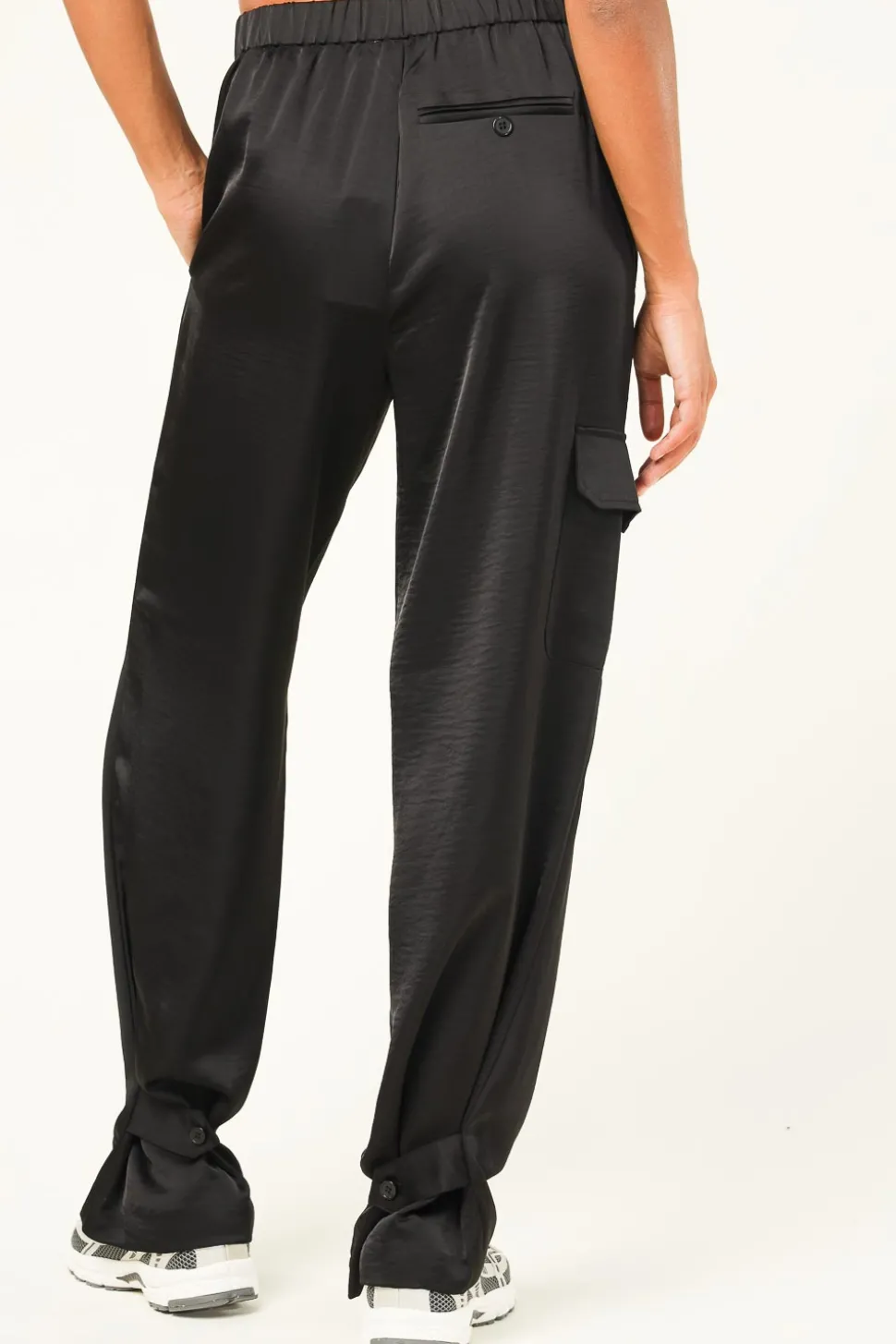 Satin Cargo Pants Harlow | Black... | Dante 6 | Little Soho