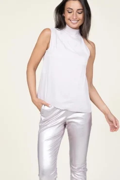 Satin Halter Top Tora | Pink... | Ibana | Little Soho