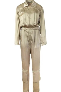 Satin Jumpsuit Silim | Green... | Mes Demoiselles | Little Soho
