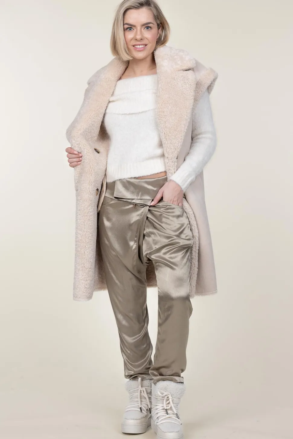 Satin Pants Salsa | Green... | Mes Demoiselles | Little Soho