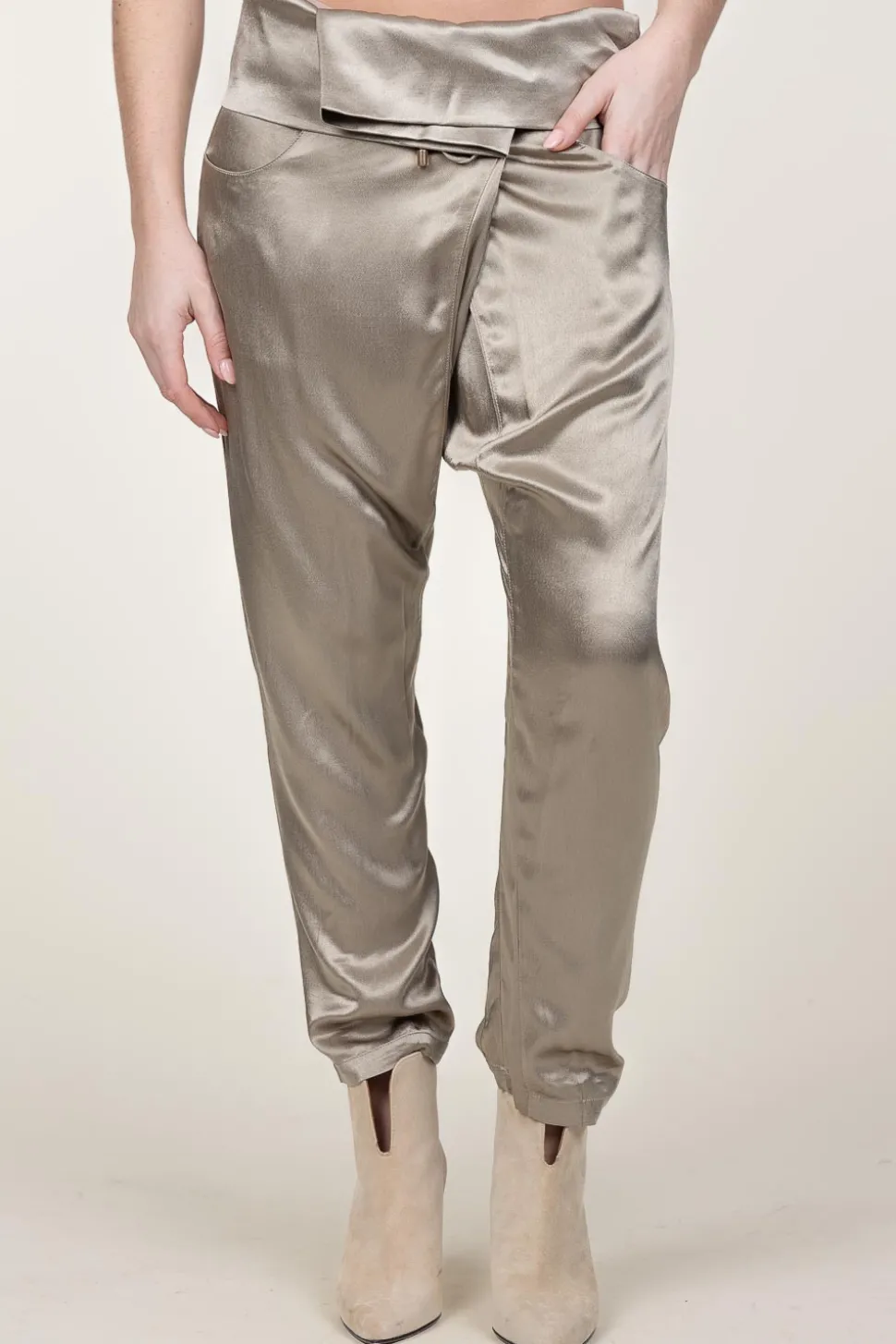 Satin Pants Salsa | Green... | Mes Demoiselles | Little Soho