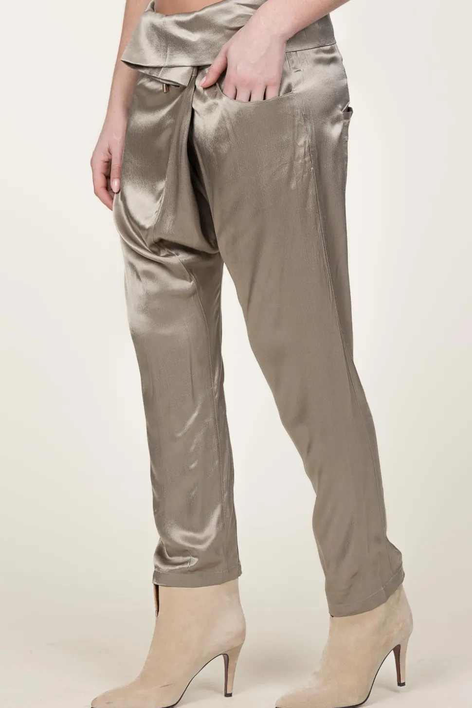 Satin Pants Salsa | Green... | Mes Demoiselles | Little Soho