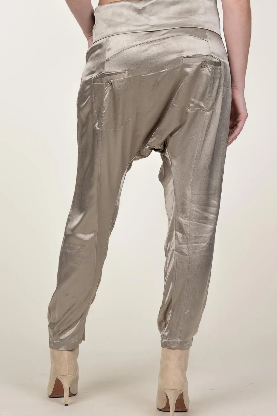 Satin Pants Salsa | Green... | Mes Demoiselles | Little Soho