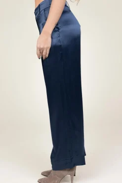 Satin Pants San Remo | Blue... | Greek Archaic Kori | Little Soho