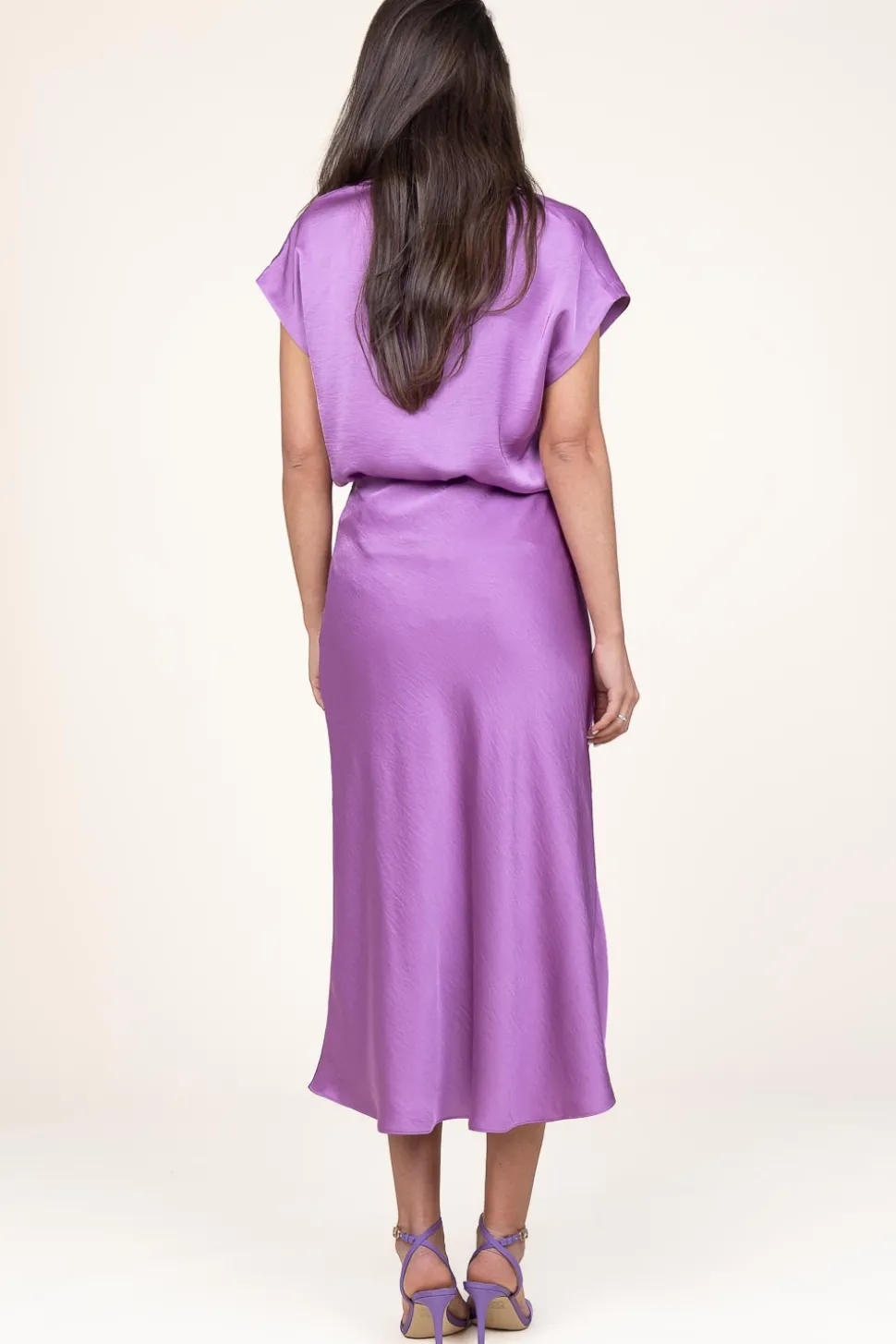Satin Stretch Skirt Peppa | Pink... | Dante 6 | Little Soho