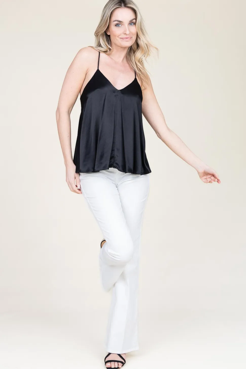 Satin Top Andelusia | Black... | Greek Archaic Kori | Little Soho