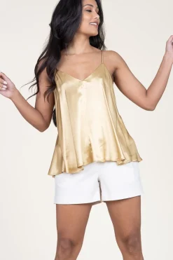 Satin Top Andelusia | Gold... | Greek Archaic Kori | Little Soho