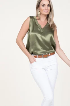 Satin Top Monte Carlo | Green... | Greek Archaic Kori | Little Soho