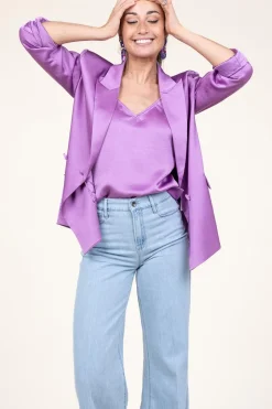 Satin Top Obu | Purple... | Dante 6 | Little Soho