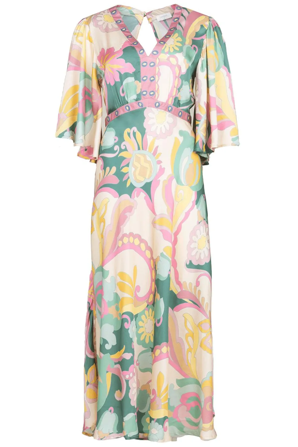 Satin Viscose Print Dress Salinas | Pink... | Louizon | Little Soho