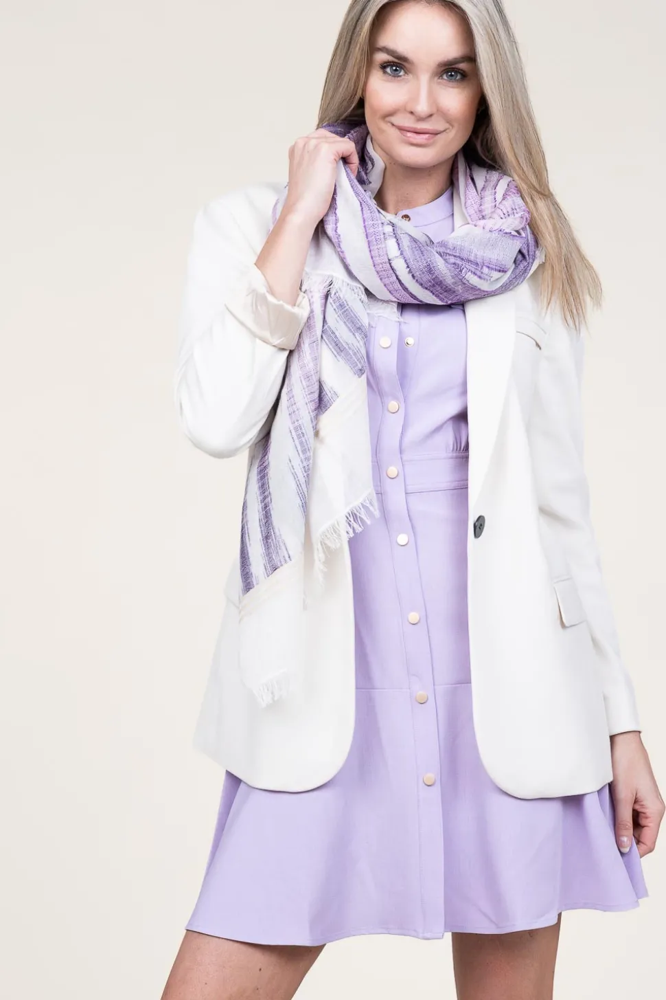 Scarf With Print Maartje | Purple... | Moment Amsterdam | Little Soho