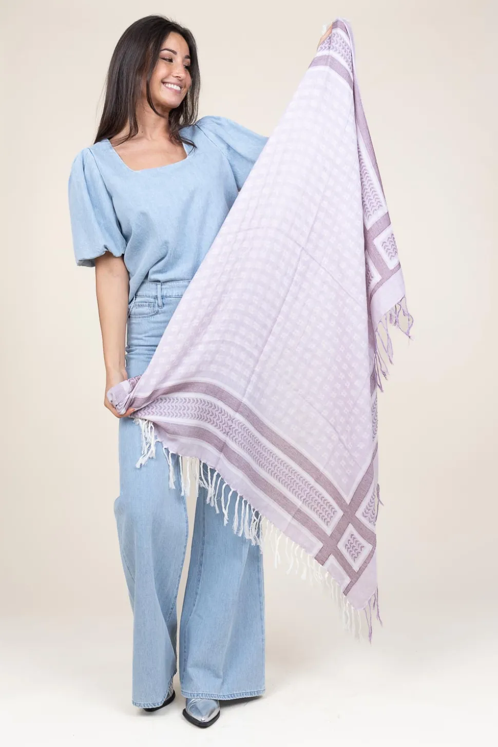 Scarf With Print Marakesch | Purple... | Moment Amsterdam | Little Soho