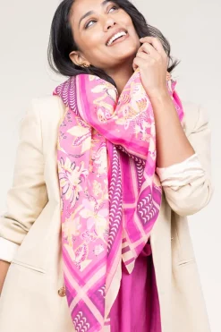 Scarf With Print Mira | Pink... | Moment Amsterdam | Little Soho