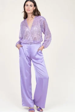 Sequin Wrap Top Crazyabout | Purple... | Dante 6 | Little Soho