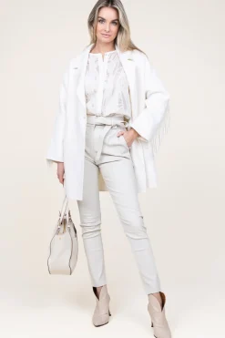 Shiny Flockprint Blouse Baloon | Natural... | Copenhagen Muse | Little Soho