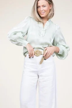 Shiny Top Tamari | Green... | Aaiko | Little Soho