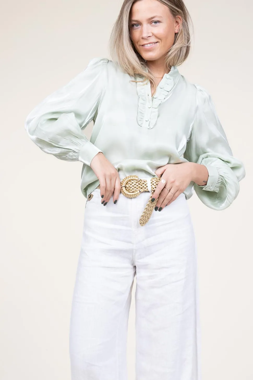 Shiny Top Tamari | Green... | Aaiko | Little Soho