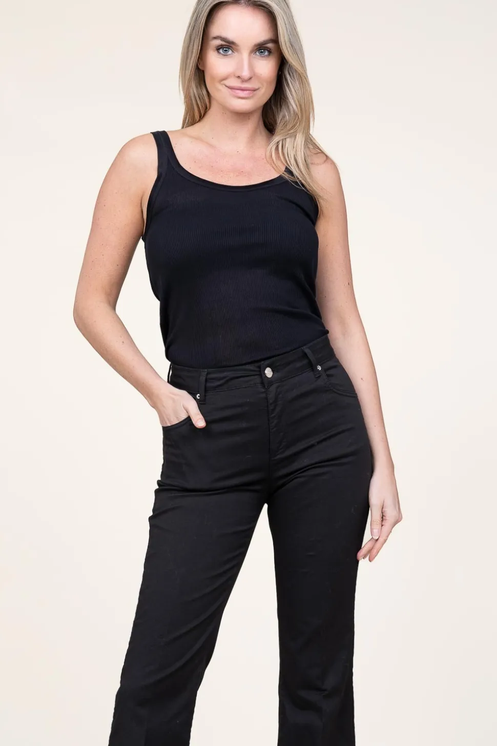 Silk Rib Top Faith | Black... | Cc Heart | Little Soho