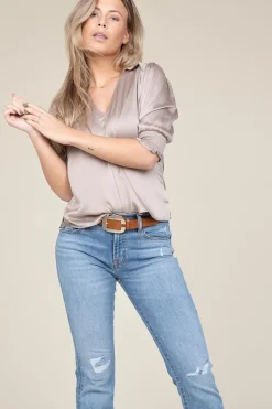 Silk Top Cascais | Taupe... | Dante 6 | Little Soho