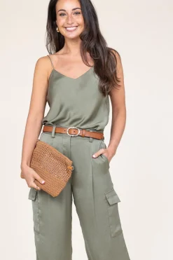 Silk Top With Lace Clarisse | Green... | Ba&Sh | Little Soho