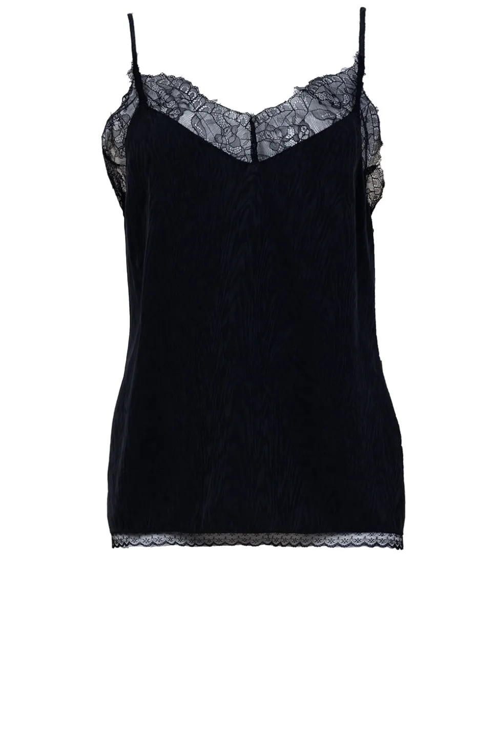 Silk Top With Lace Taylor | Black... | Berenice | Little Soho