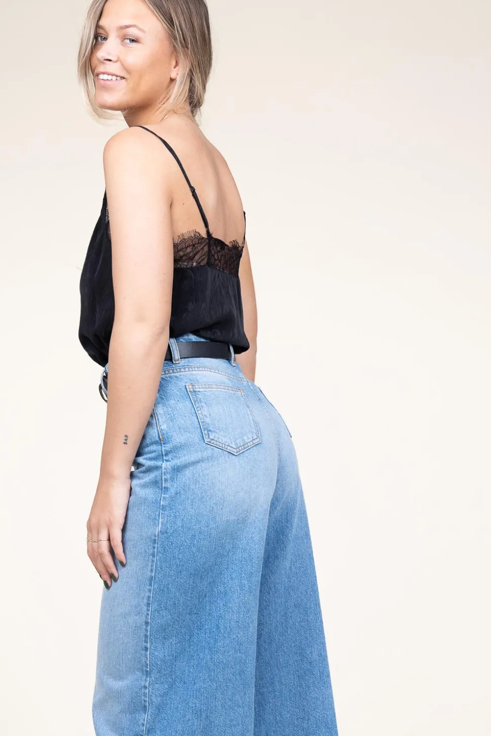 Silk Top With Lace Taylor | Black... | Berenice | Little Soho