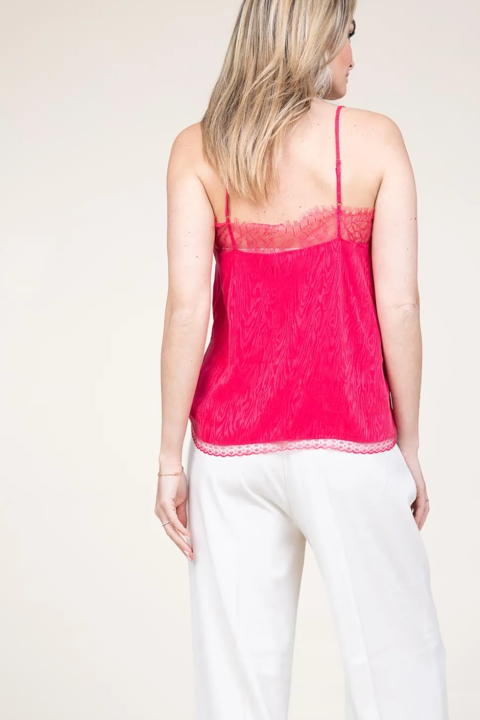 Silk Top With Lace Taylor | Pink... | Berenice | Little Soho