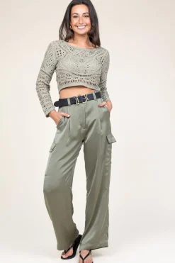 Silk Trousers Cary | Green... | Ba&Sh | Little Soho
