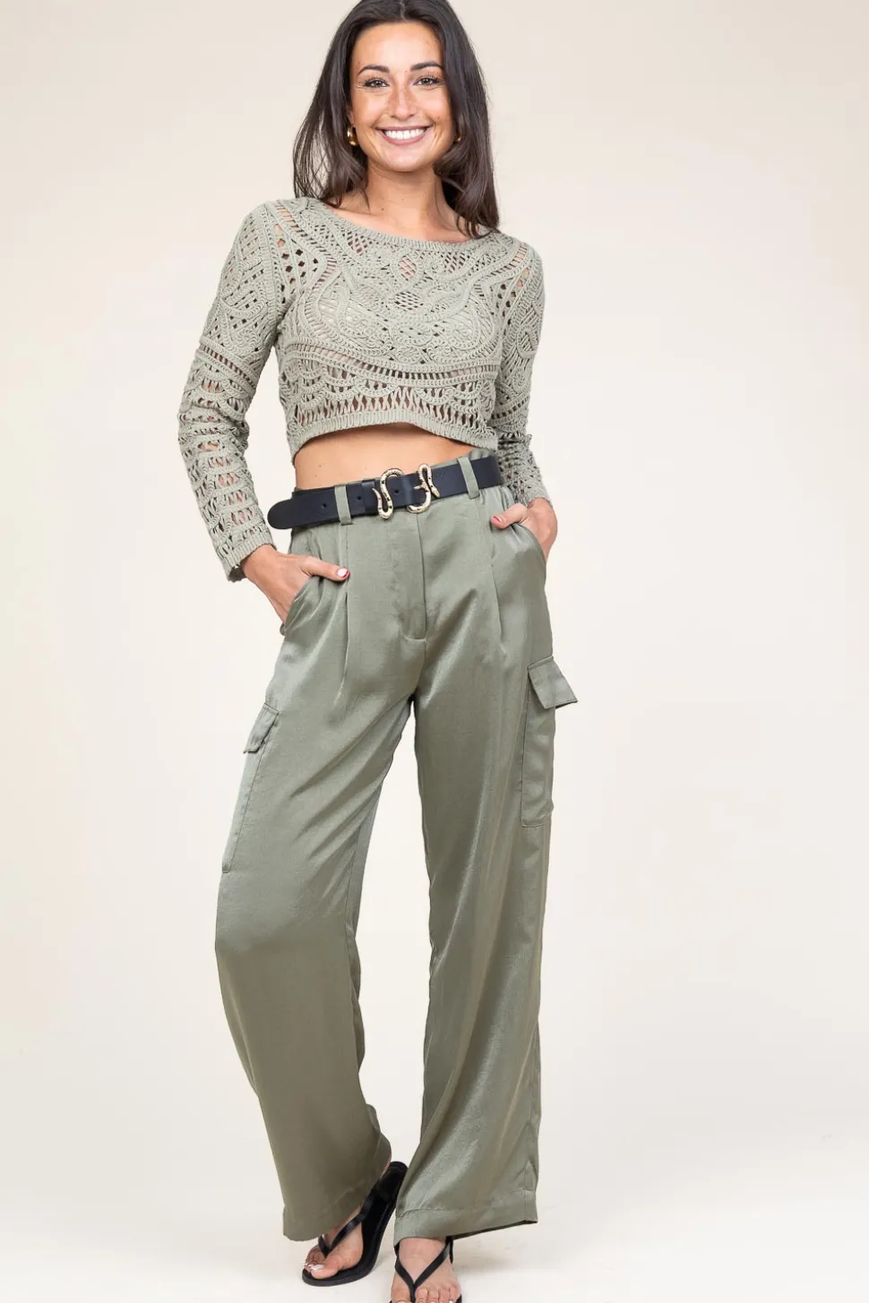 Silk Trousers Cary | Green... | Ba&Sh | Little Soho