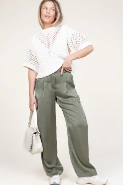 Silk Trousers Cary | Green... | Ba&Sh | Little Soho