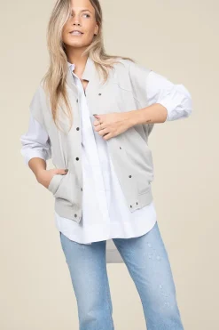 Sleeveless Bomber With Lurex Geveva | Natural... | D-Etoiles Casiope | Little Soho