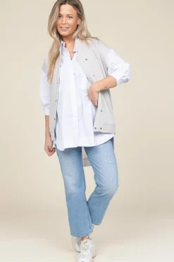 Sleeveless Bomber With Lurex Geveva | Natural... | D-Etoiles Casiope | Little Soho