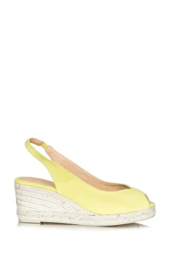 Slingback Wedges Barbara | Lime Yellow... | Castaner | Little Soho