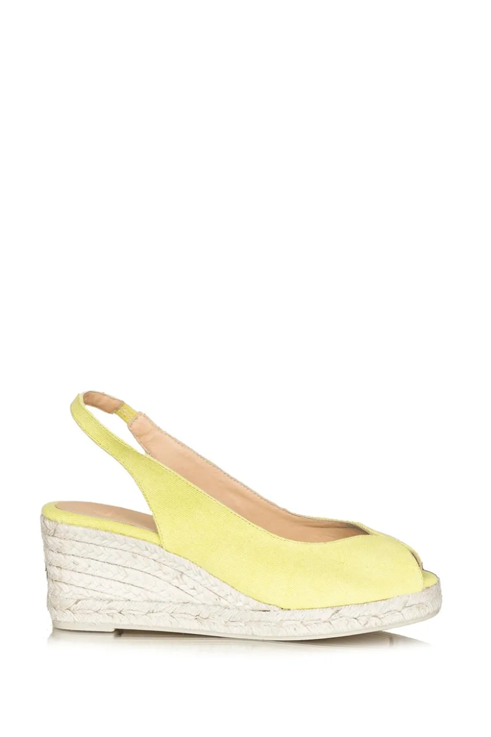 Slingback Wedges Barbara | Lime Yellow... | Castaner | Little Soho