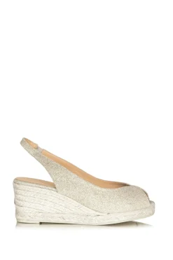 Slingback Wedges With Lurex Barbara | Gold... | Castaner | Little Soho
