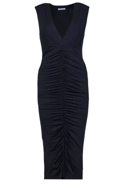 Smocked Jersey Dress Bella | Black... | Patrizia Pepe | Little Soho