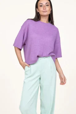 Soft Alpaca Blend Sweater Hiaru | Purple... | Dante 6 | Little Soho