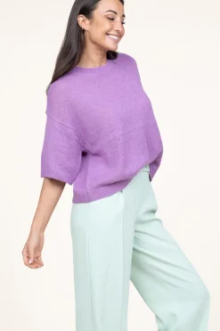 Soft Alpaca Blend Sweater Hiaru | Purple... | Dante 6 | Little Soho